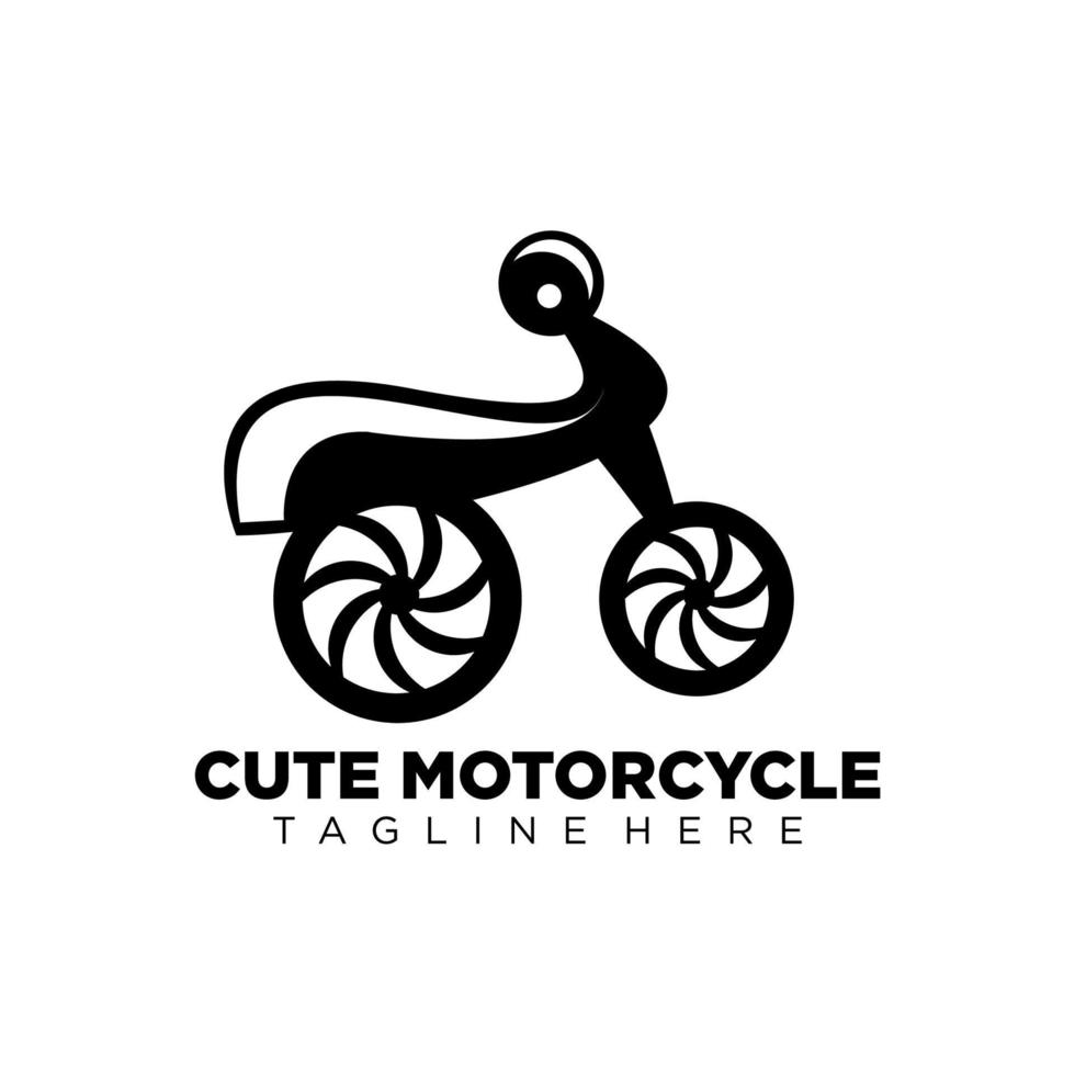 vector de motocicleta único y raro, diseño de logotipo de motocicleta