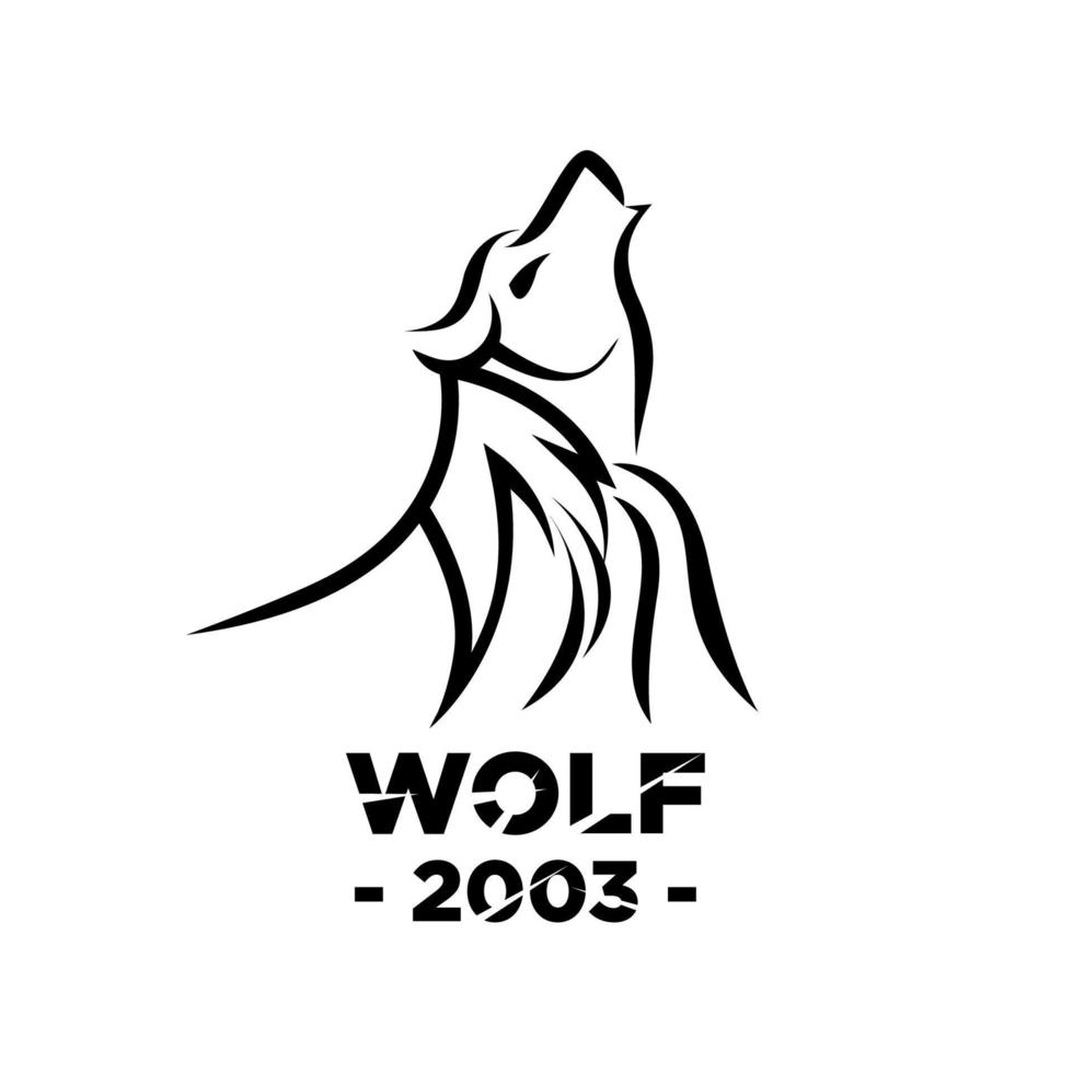 diseño de logotipo de lobo. concepto de logotipo de lobo genial vector