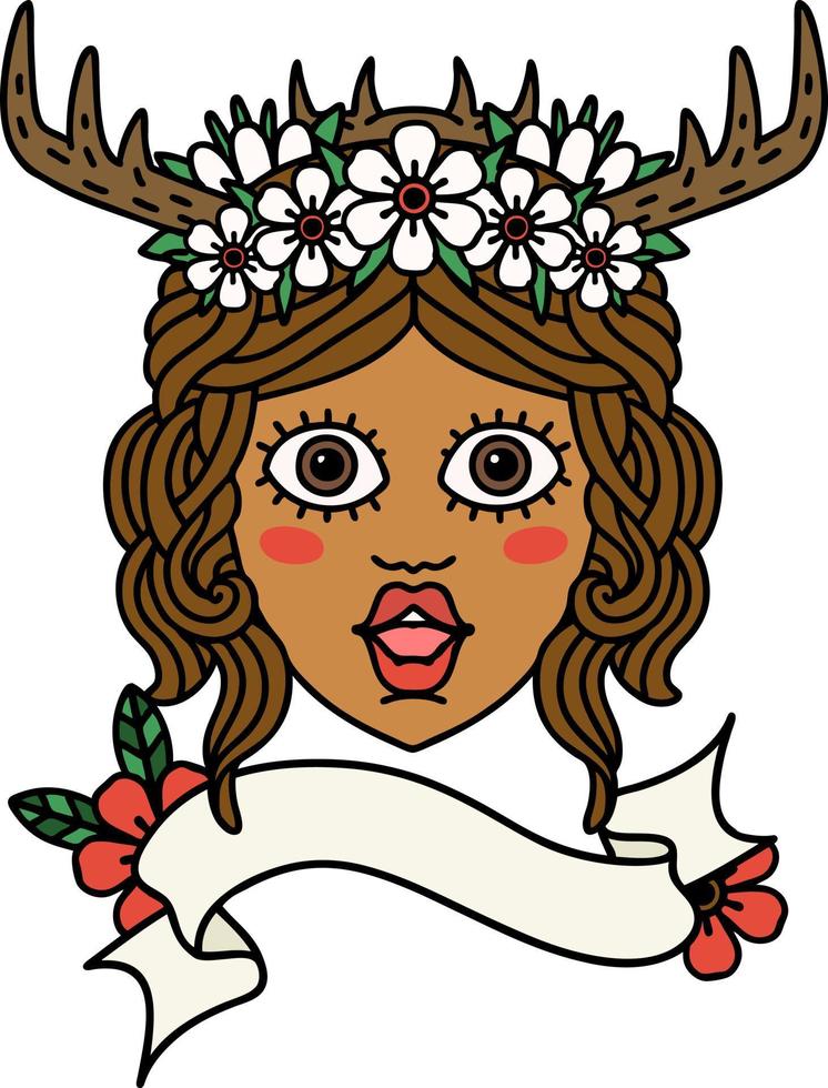 human druid illustration vector