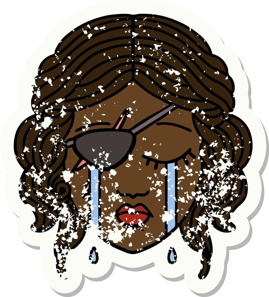 crying human rogue character illustration vector