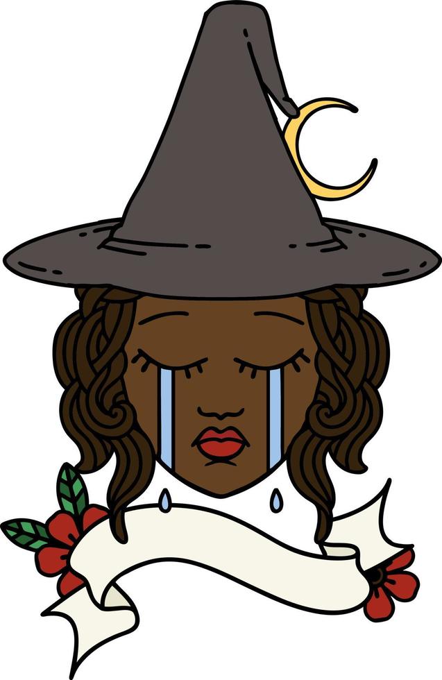 human witch character face illustration vector