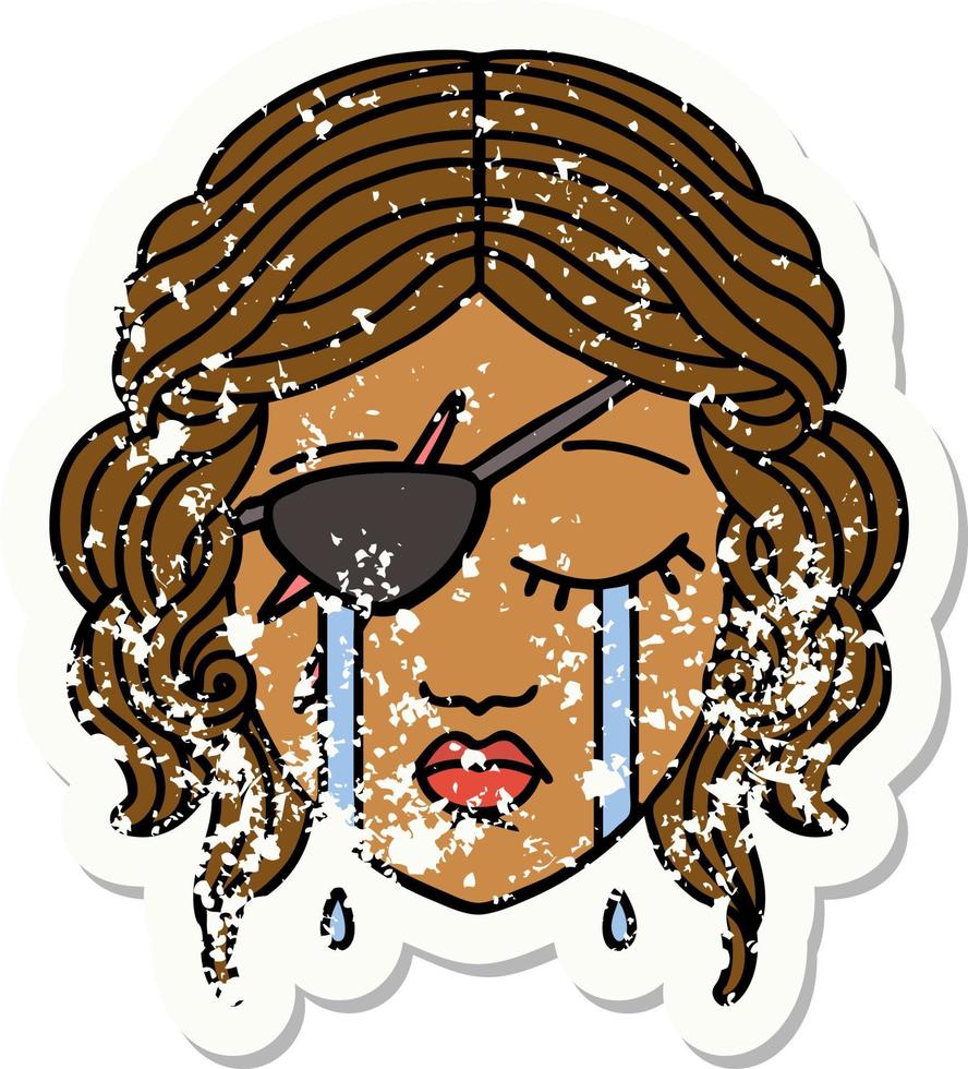 crying human rogue character illustration vector