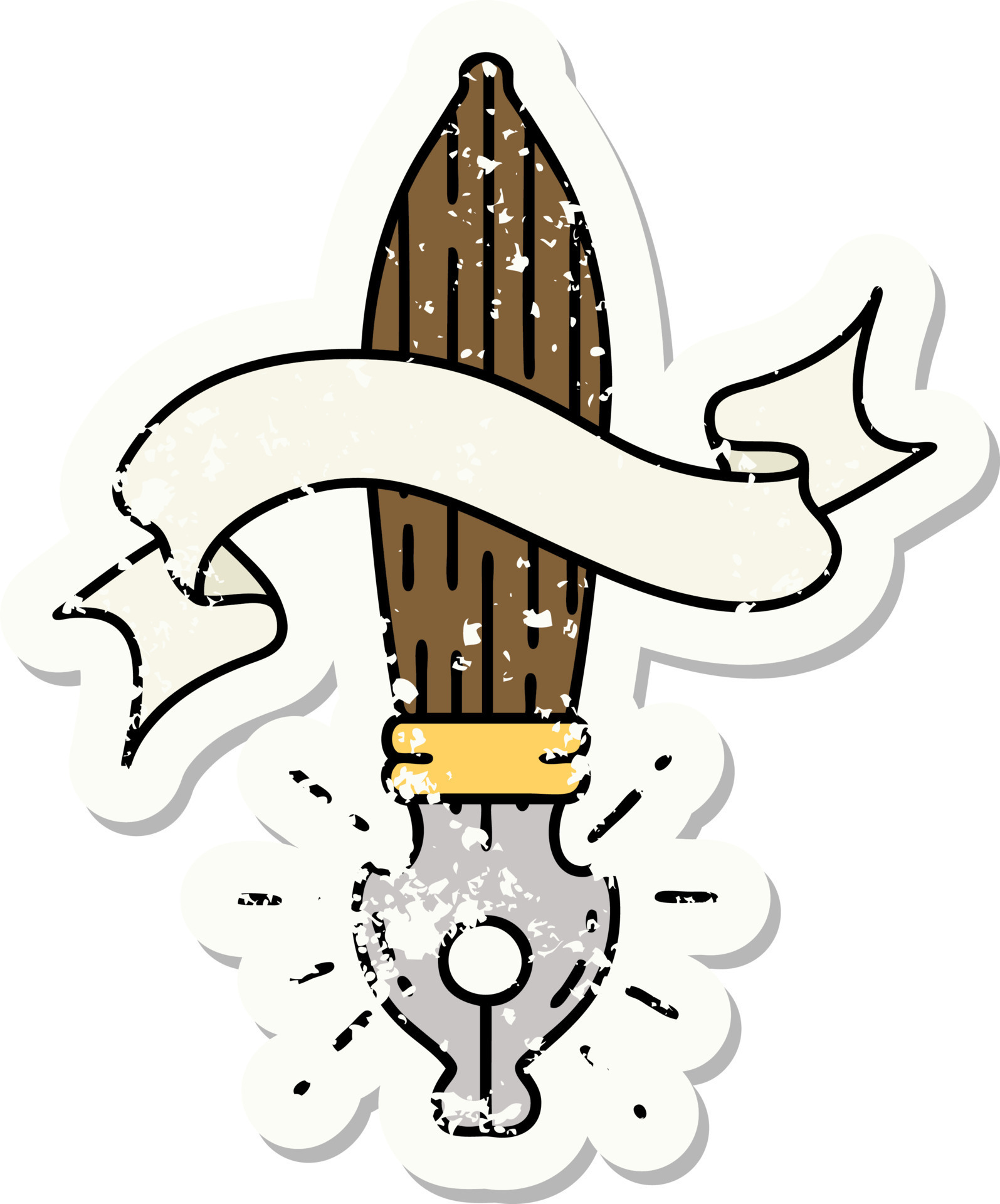 grunge sticker of tattoo style fountain pen 12121348 Vector Art at Vecteezy