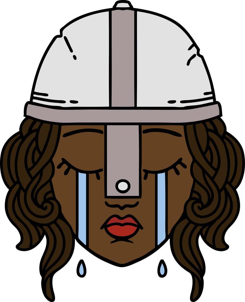 crying human fighter illustration vector