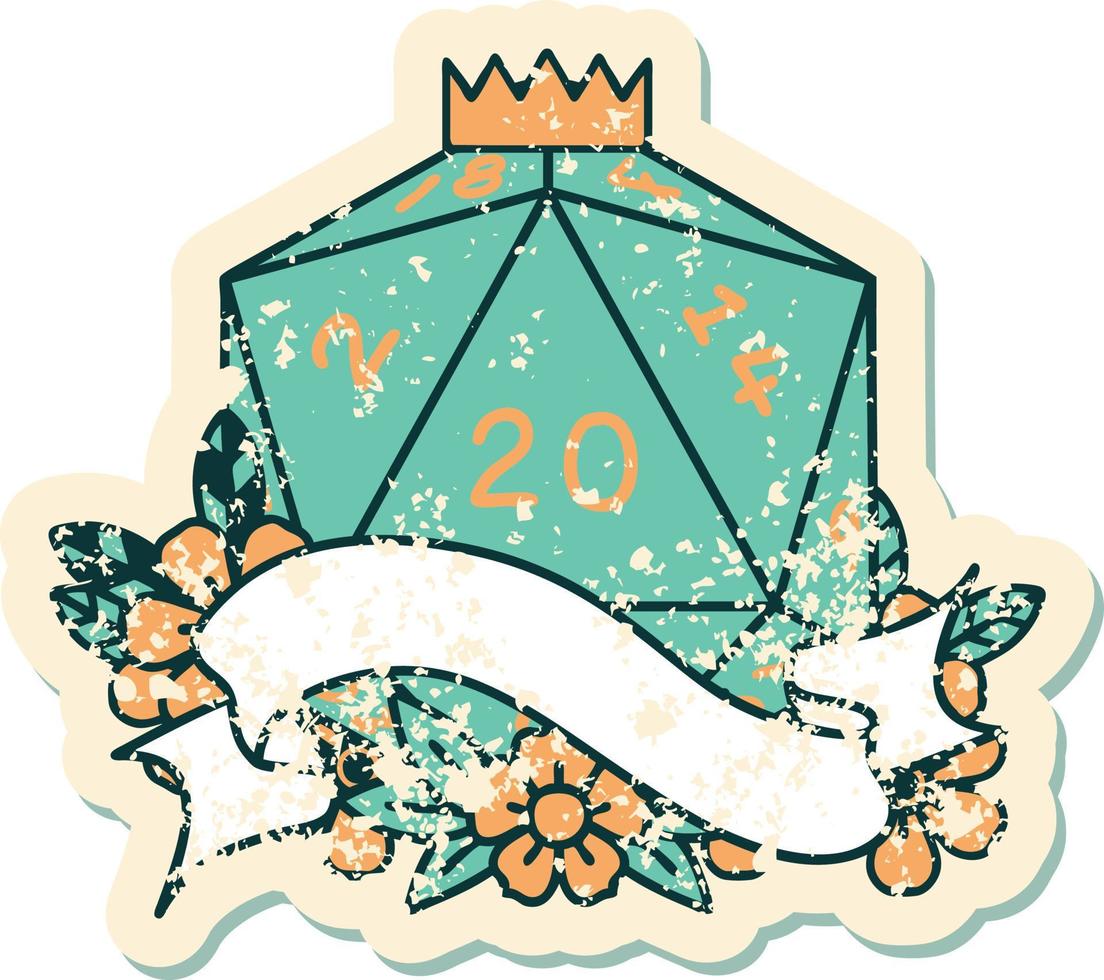 ilustración natural de tirada de dados veinte d20 vector