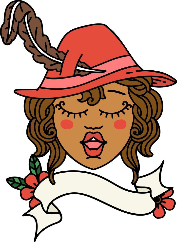 human bard character face illustration vector