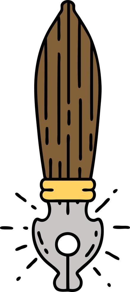 traditional tattoo style fountain pen 12122459 Vector Art at Vecteezy