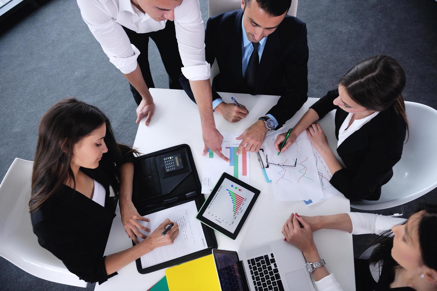 business people in a meeting at office photo