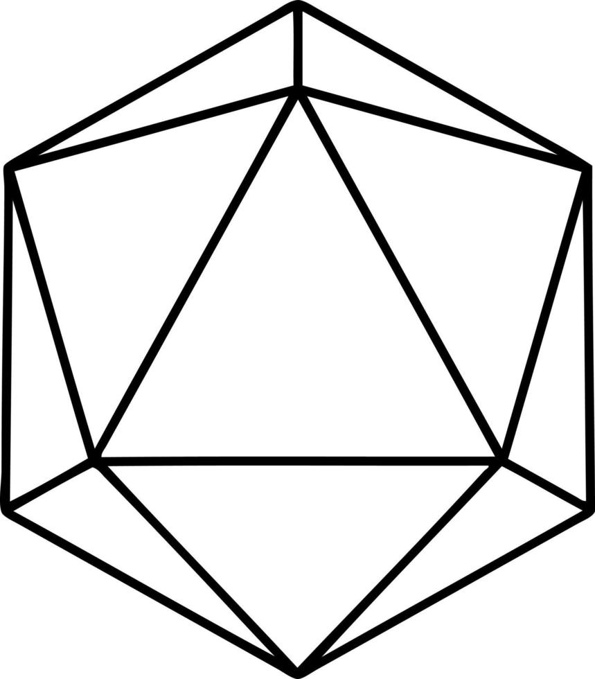 natural 20 D20 dice roll illustration vector
