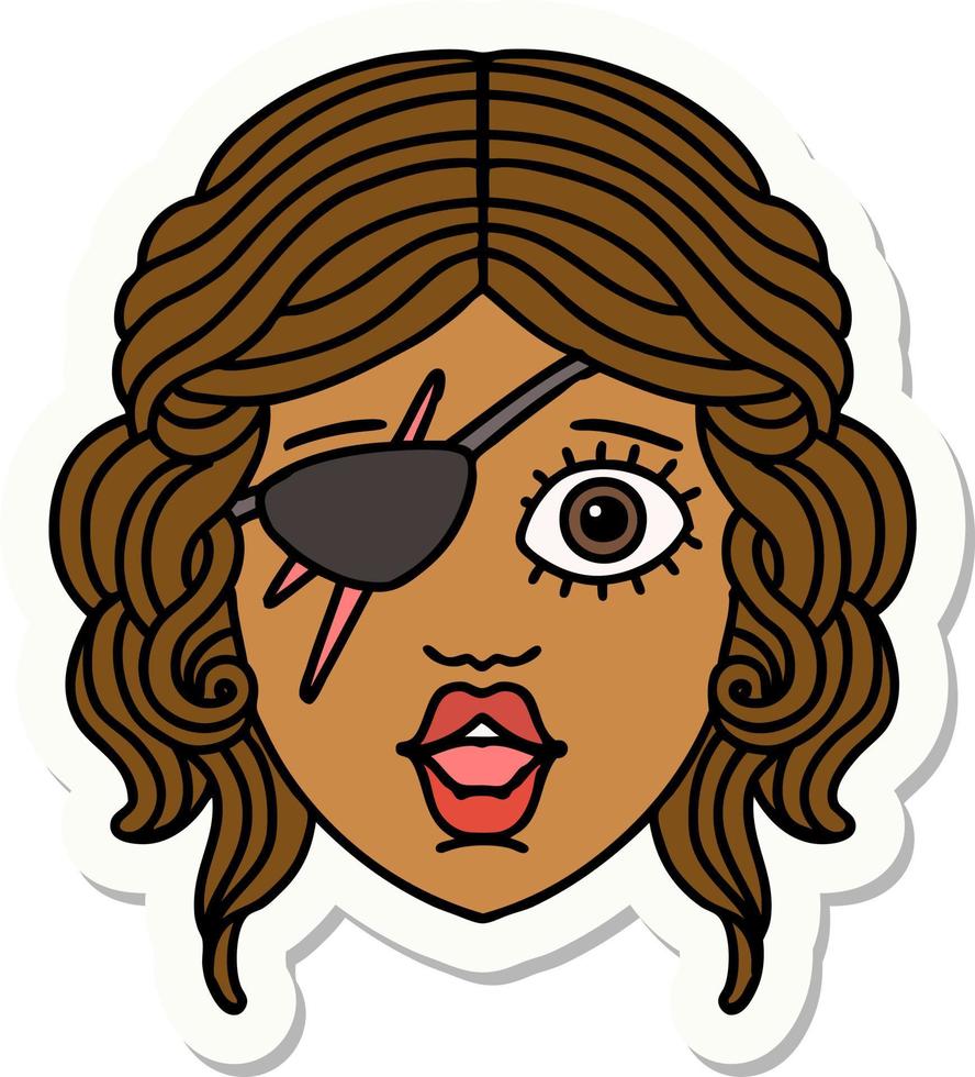 human rogue character sticker vector