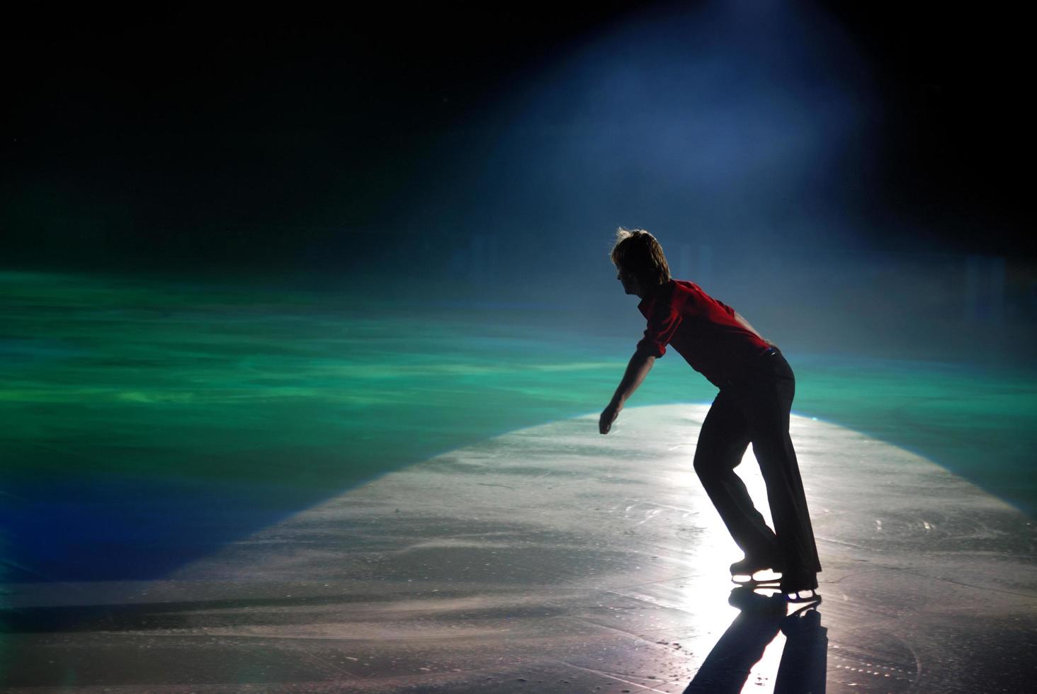 While an  ice-skating show photo