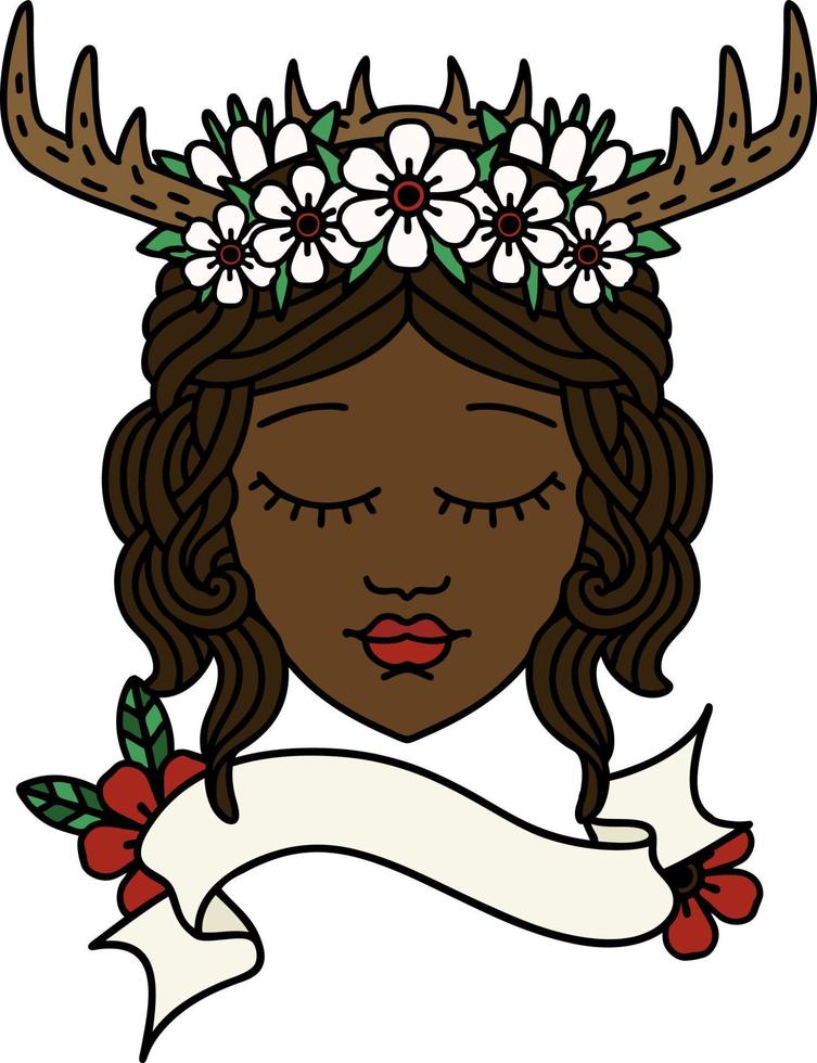 human druid illustration vector