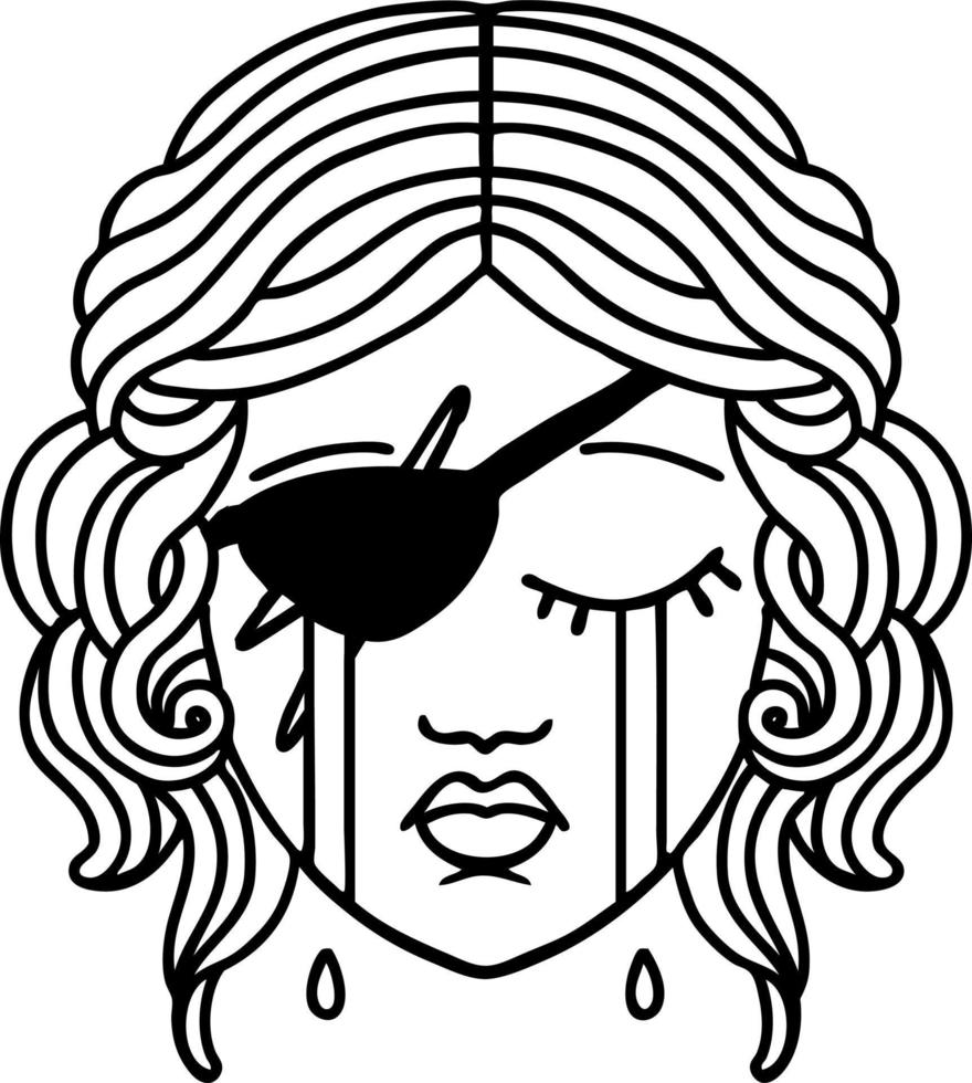 crying human rogue character illustration vector