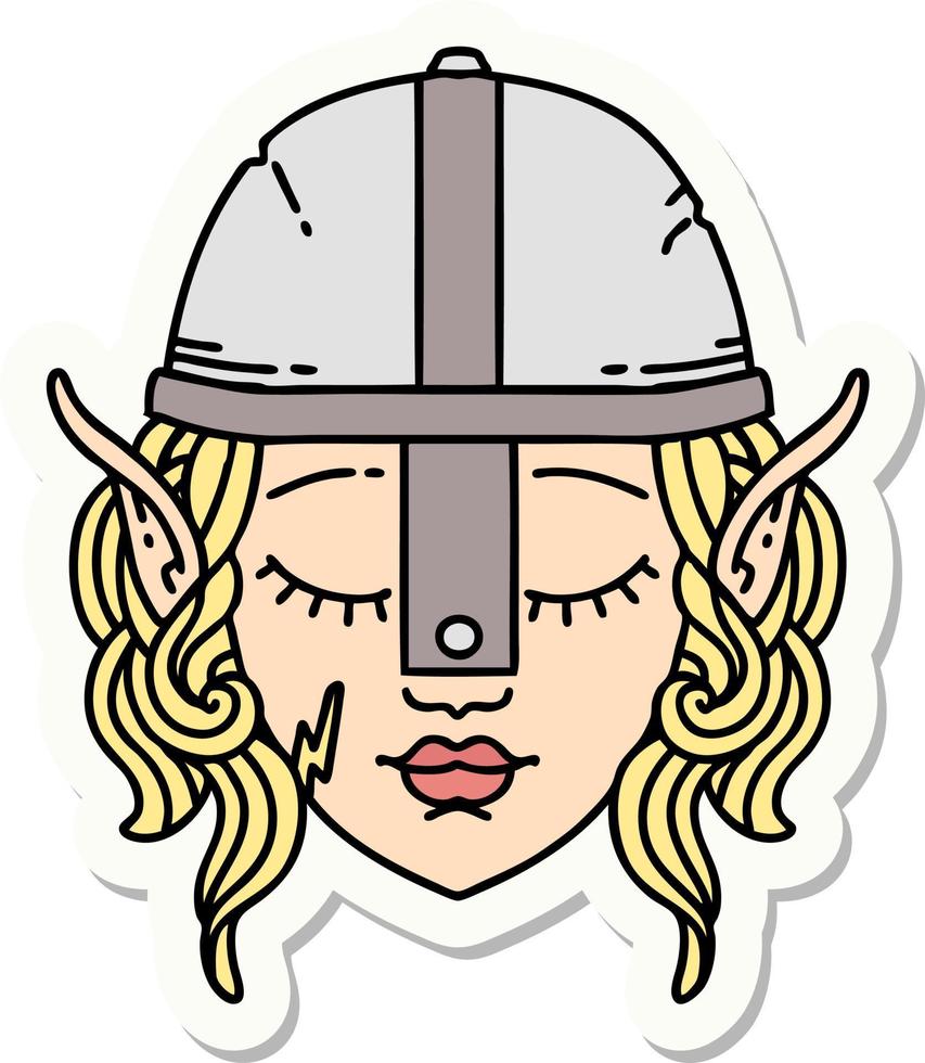 elf character sticker vector