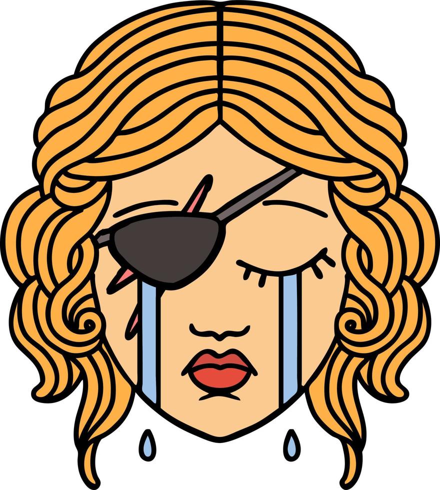 crying human rogue character illustration vector
