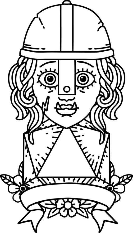 half orc fighter with natural twenty dice roll illustration vector