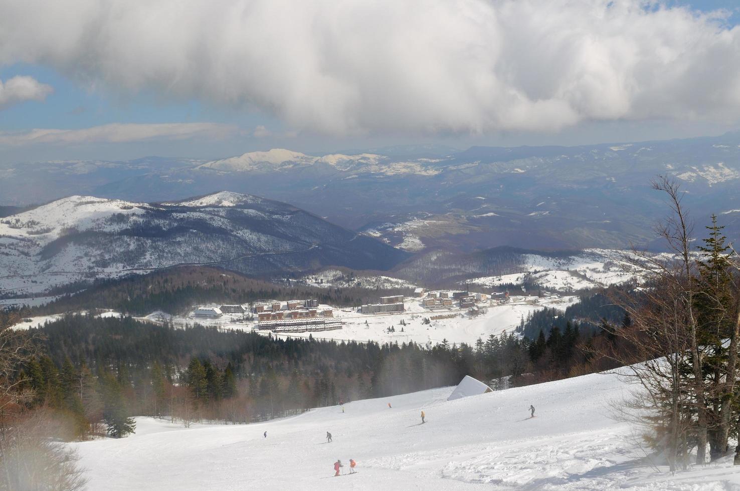 vista del paisaje de invierno foto