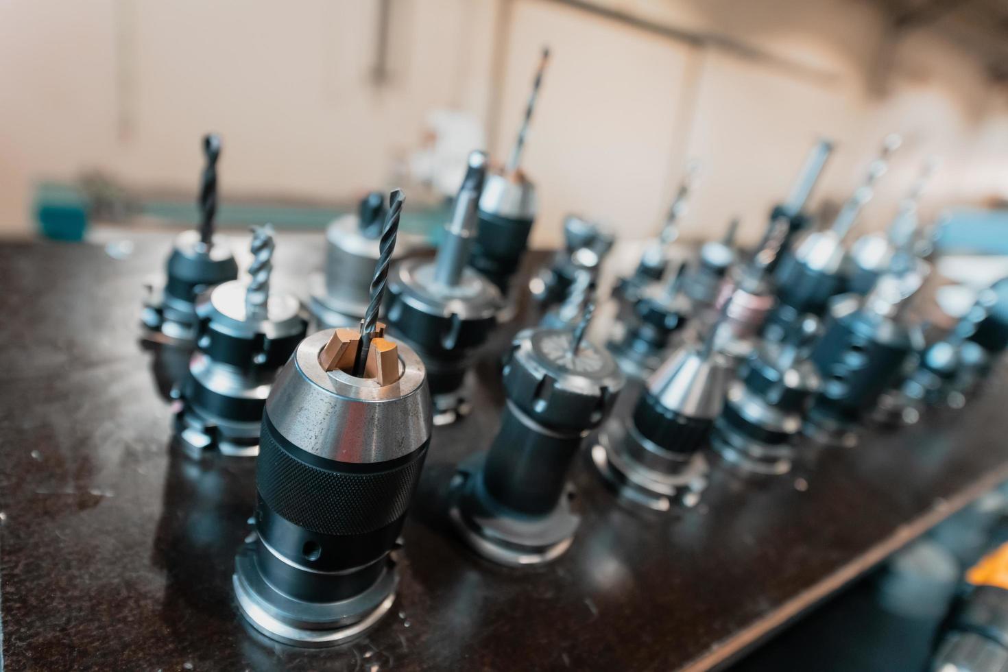 The collection of drilling tool for CNC machine. The hole making tool for hard material on CNC machining center. photo