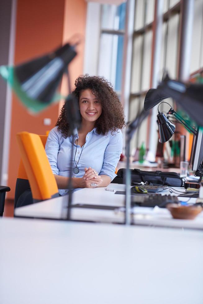 young  business woman at office photo