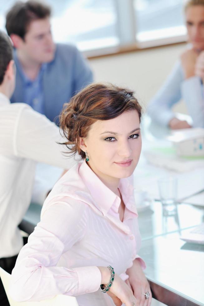 group of business people at meeting photo