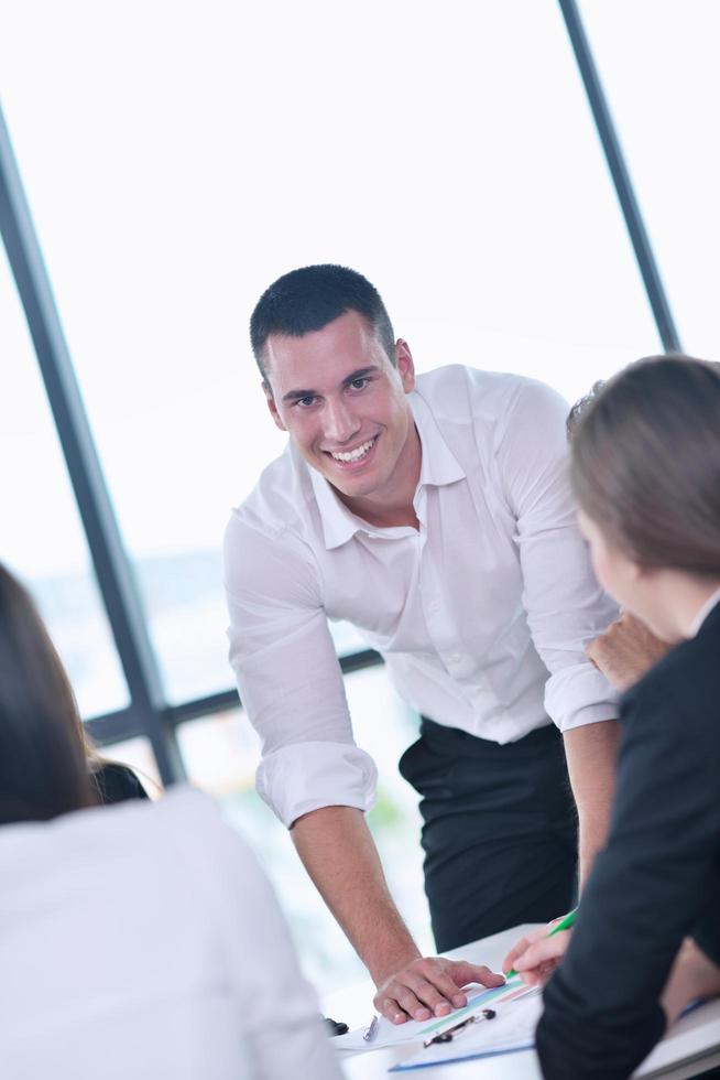 business people in a meeting at office photo