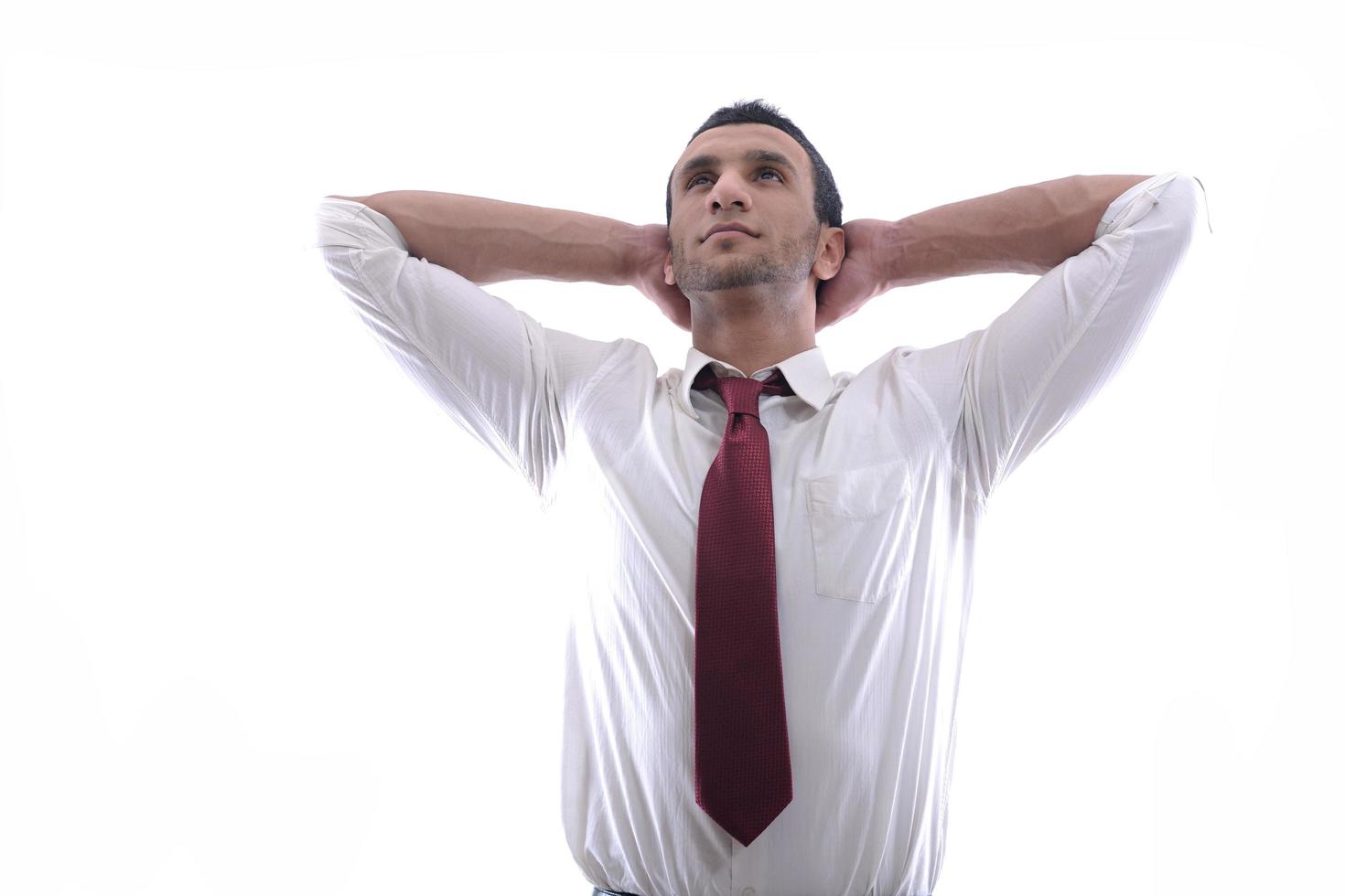 business man isolated over white background photo