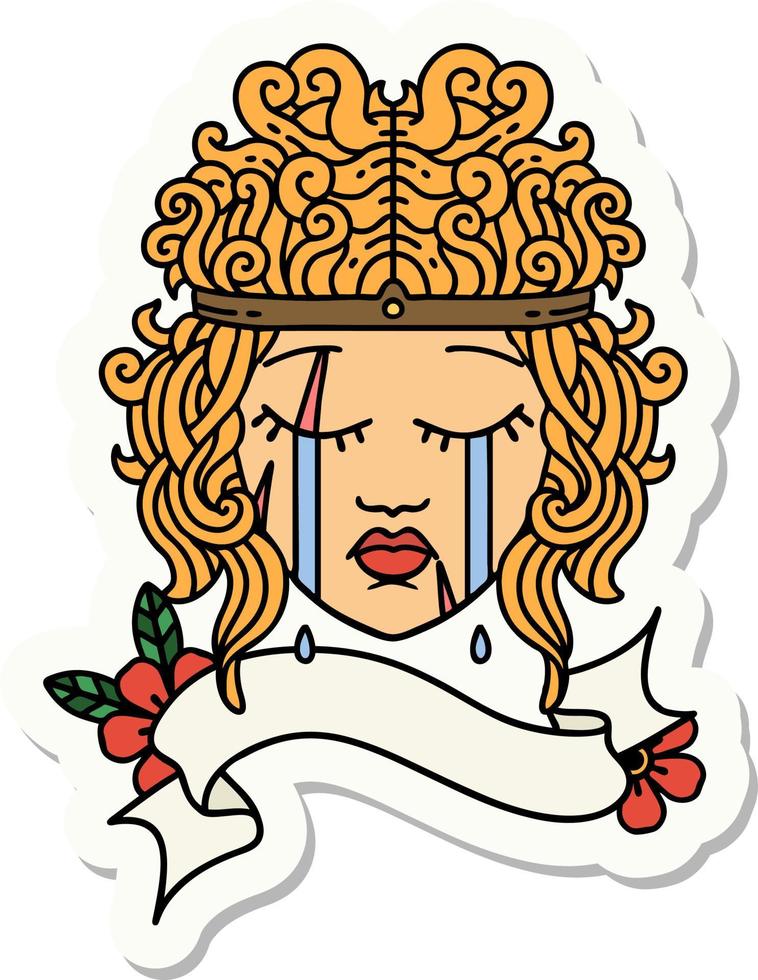 sticker of a human barbarian character vector