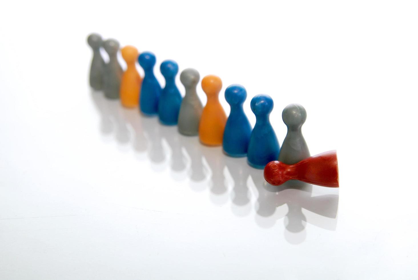 Concept of a multi-colored crowd photo