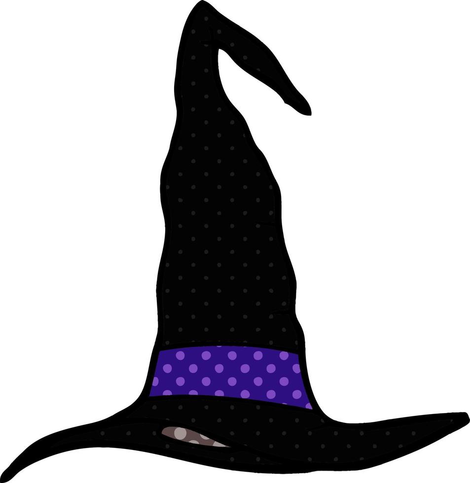 cartoon doodle witch hat vector