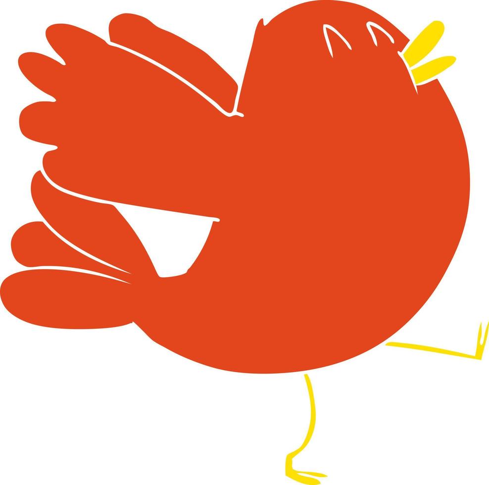flat color style cartoon Bird vector