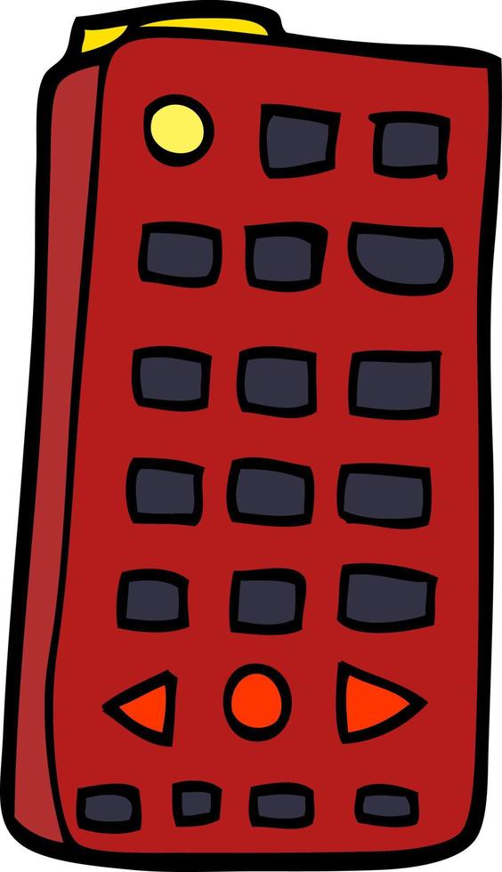 cartoon doodle remote control vector