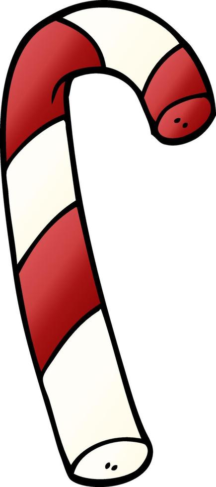 cartoon doodle striped candy cane vector