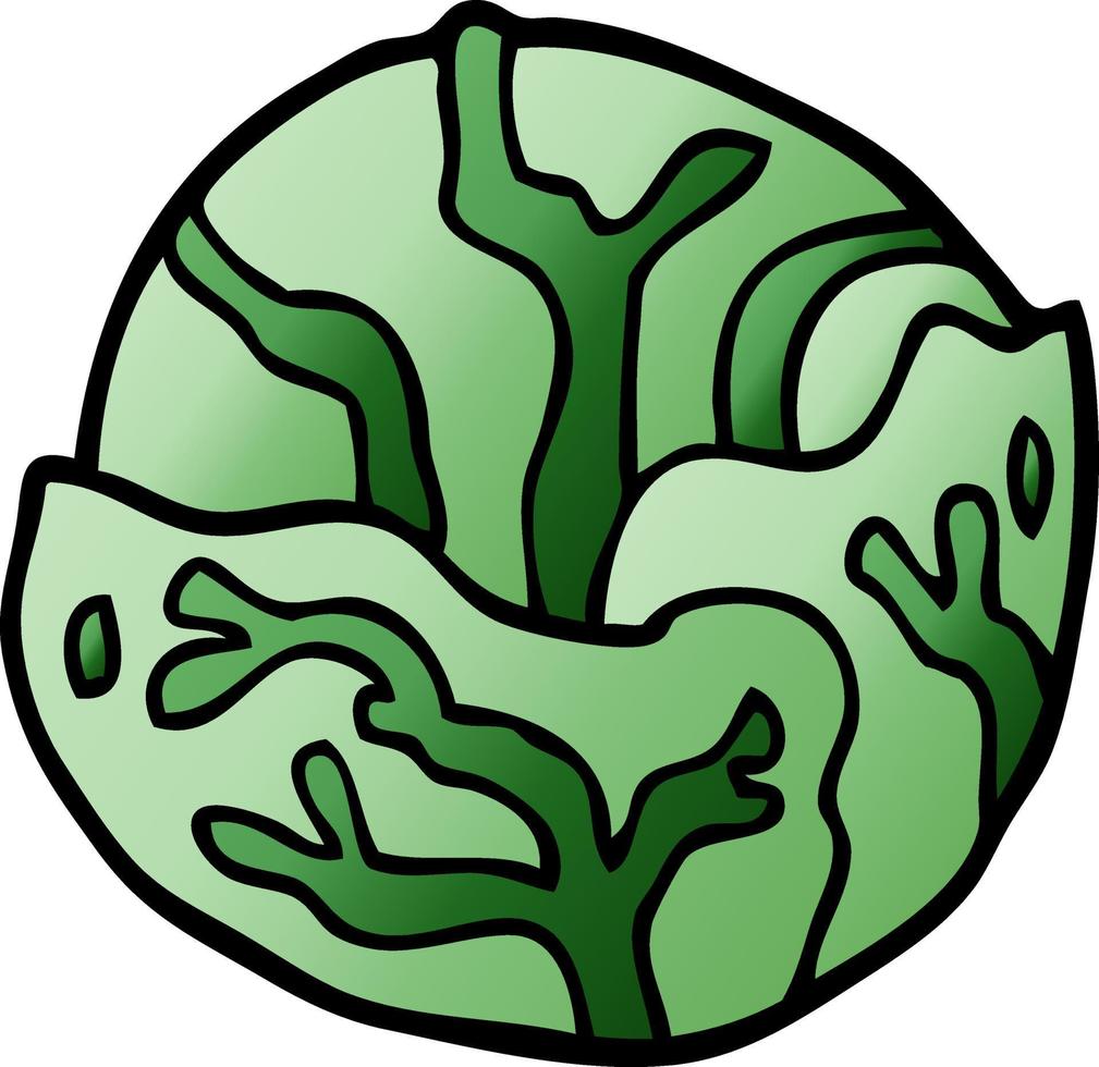 cartoon doodle cabbage vector
