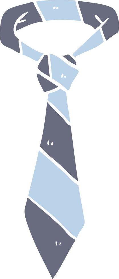 flat color style cartoon striped tie vector