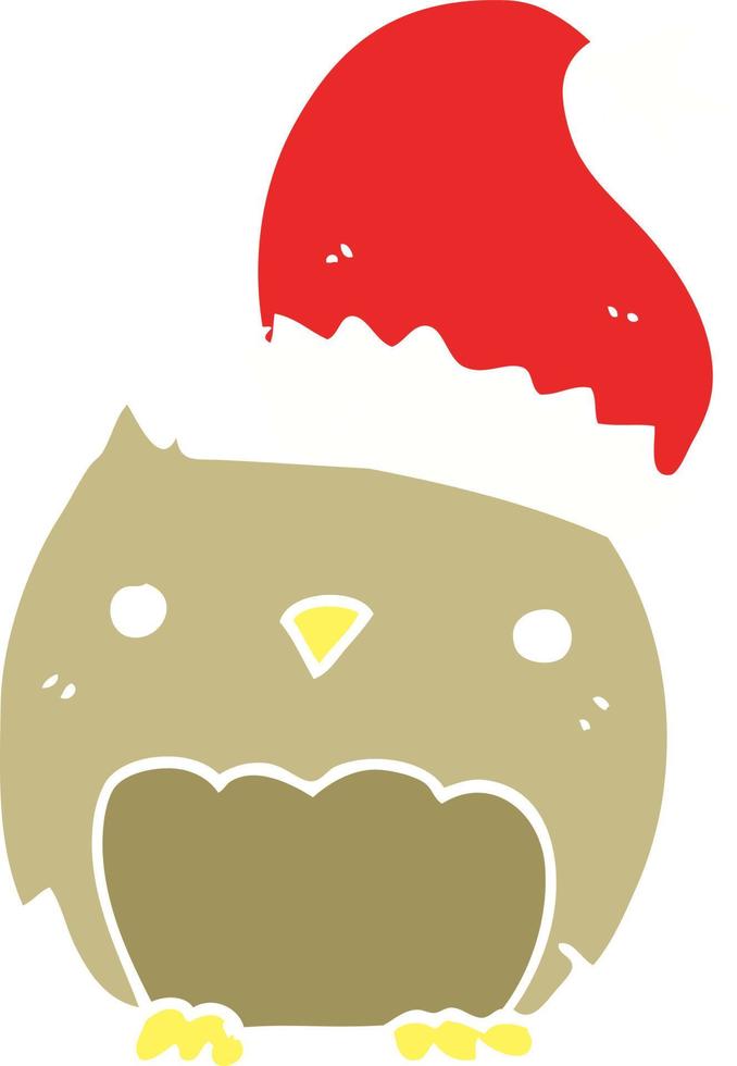 lindo búho navideño vector