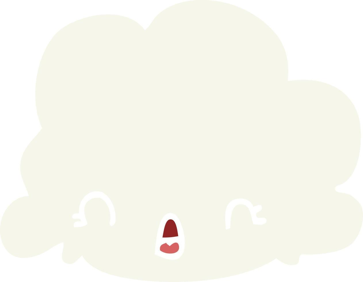 nube de dibujos animados de estilo de color plano vector