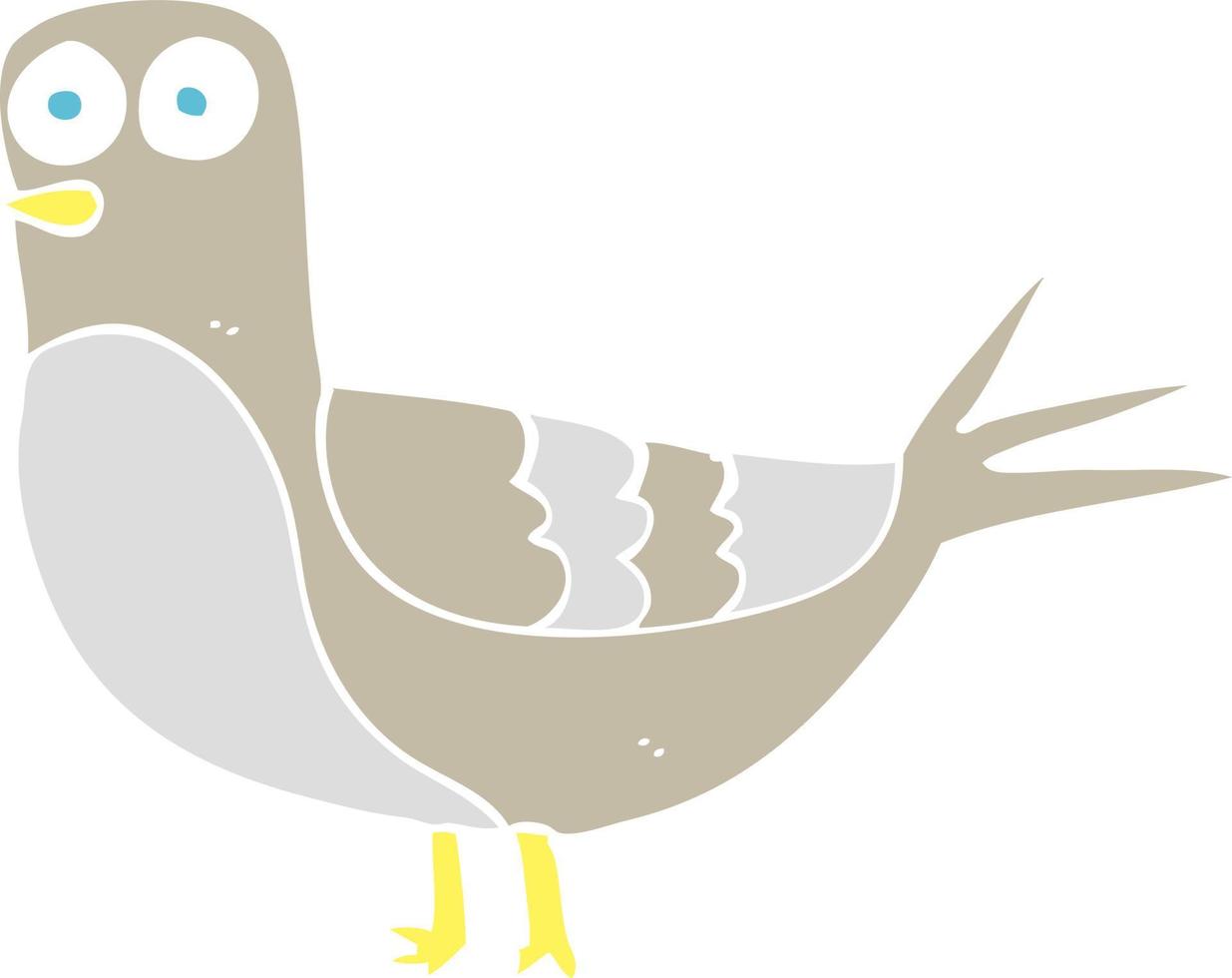 ilustración de color plano de paloma vector