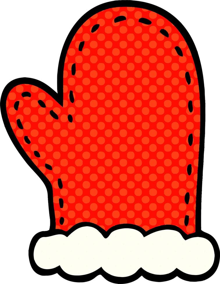 cartoon doodle oven mitts vector