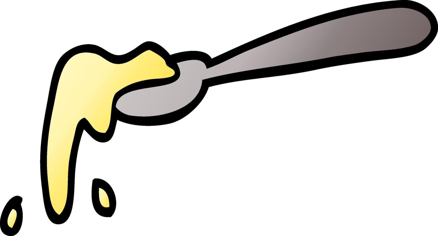 cartoon doodle ladle of food vector