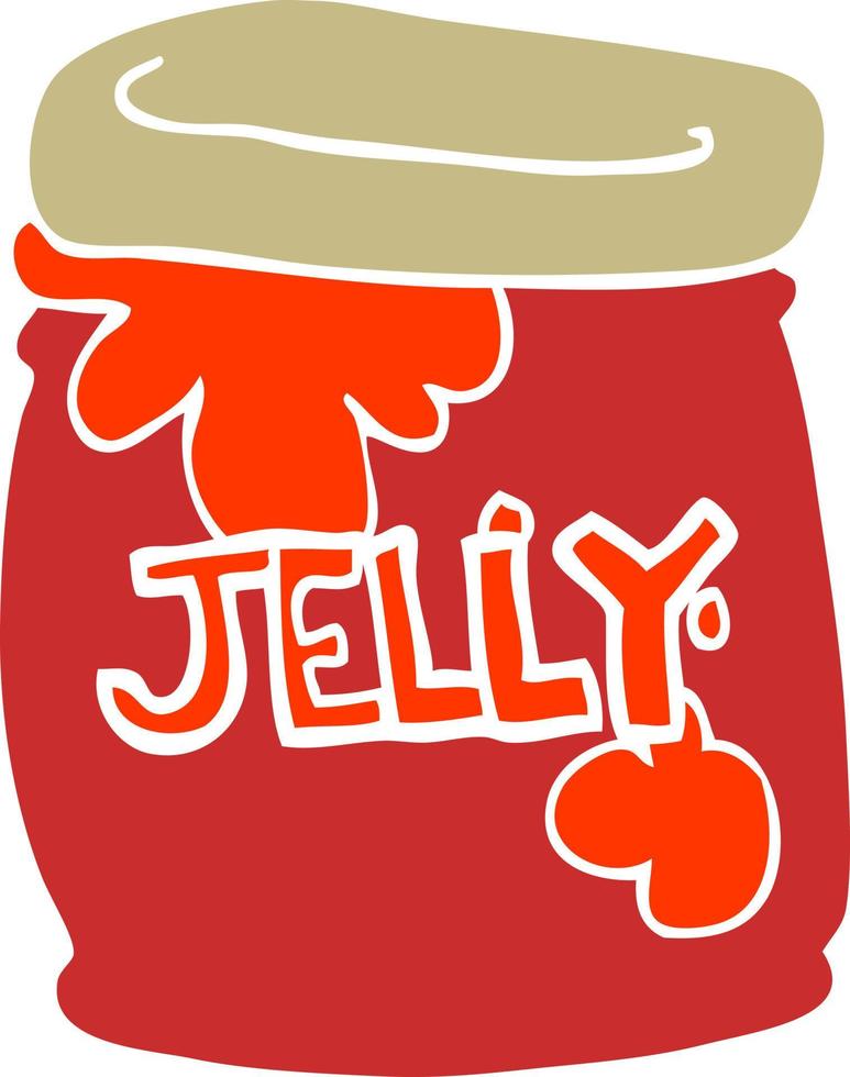 flat color illustration of jar of jelly vector