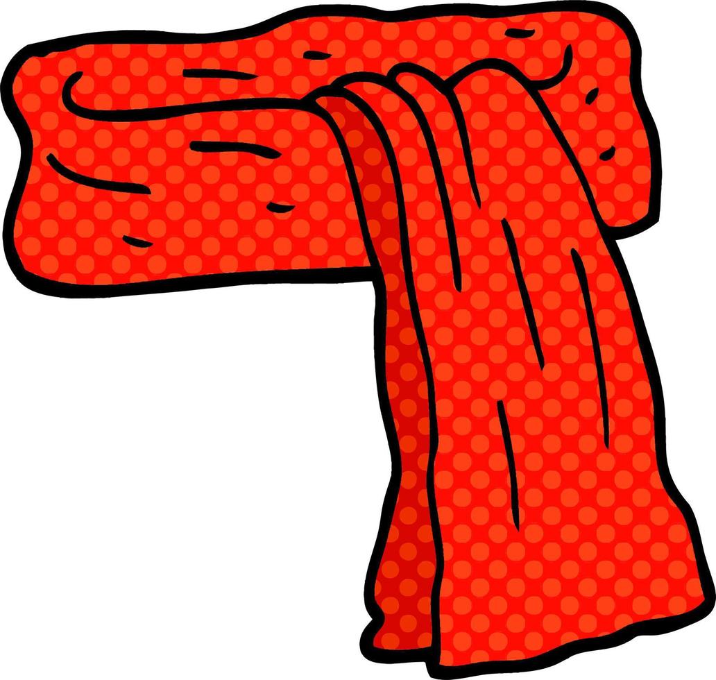 cartoon doodle scarf vector