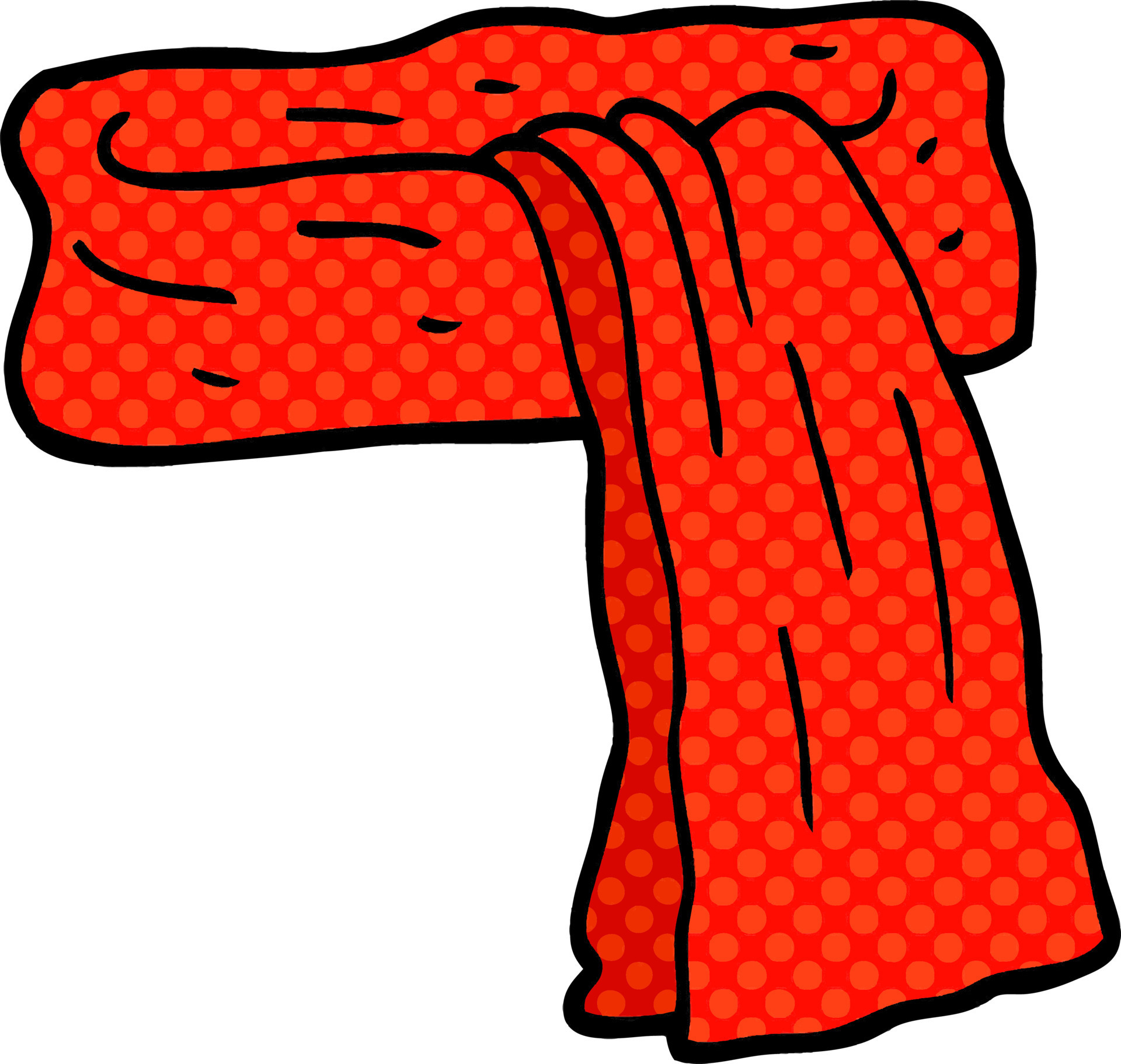 cartoon doodle scarf 12128001 Vector Art at Vecteezy
