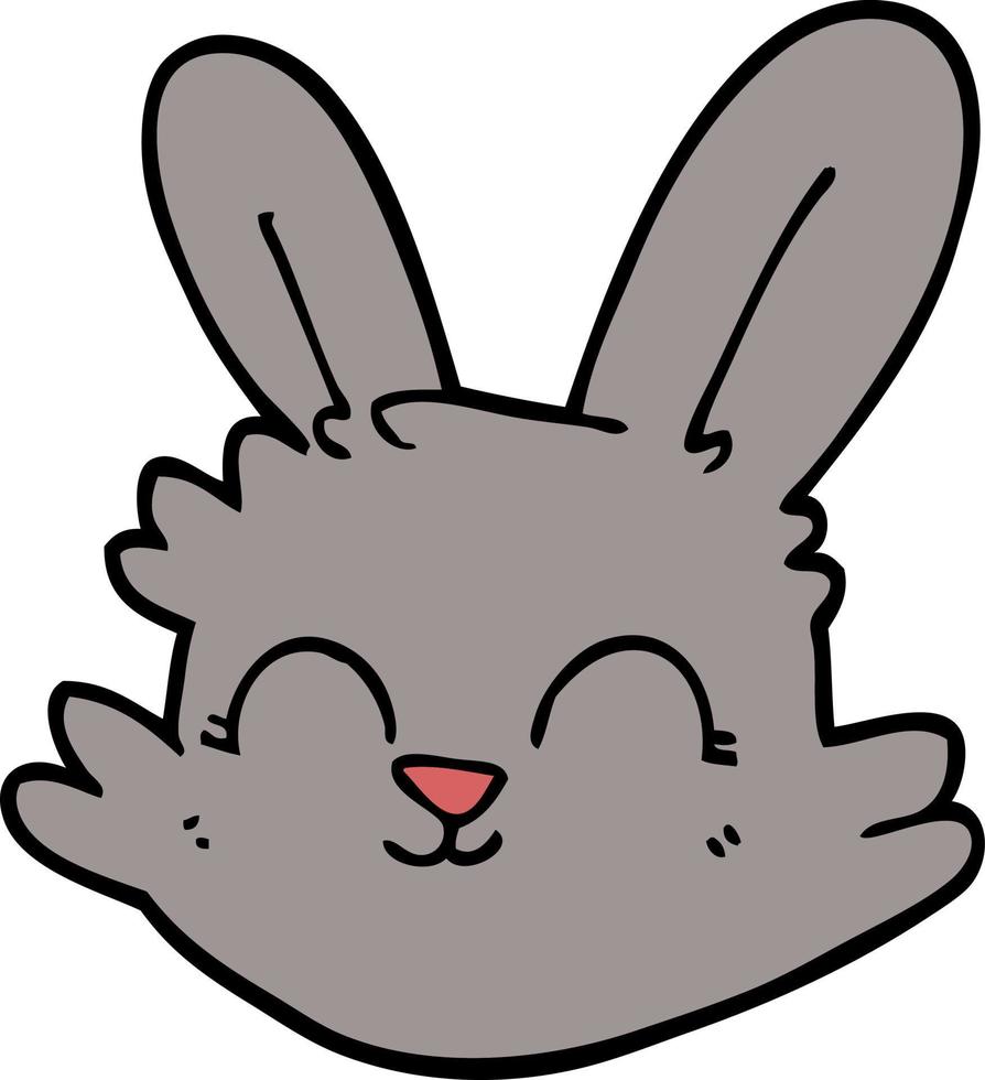 cartoon doodle happy rabbit vector