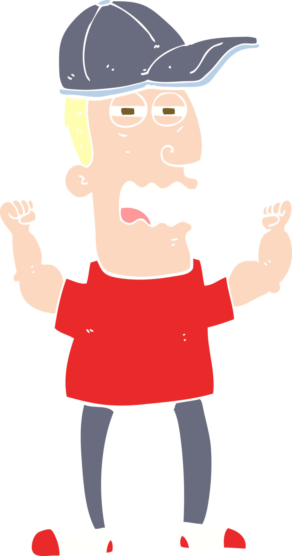 flat color illustration of stressed man 12128098 Vector Art at Vecteezy