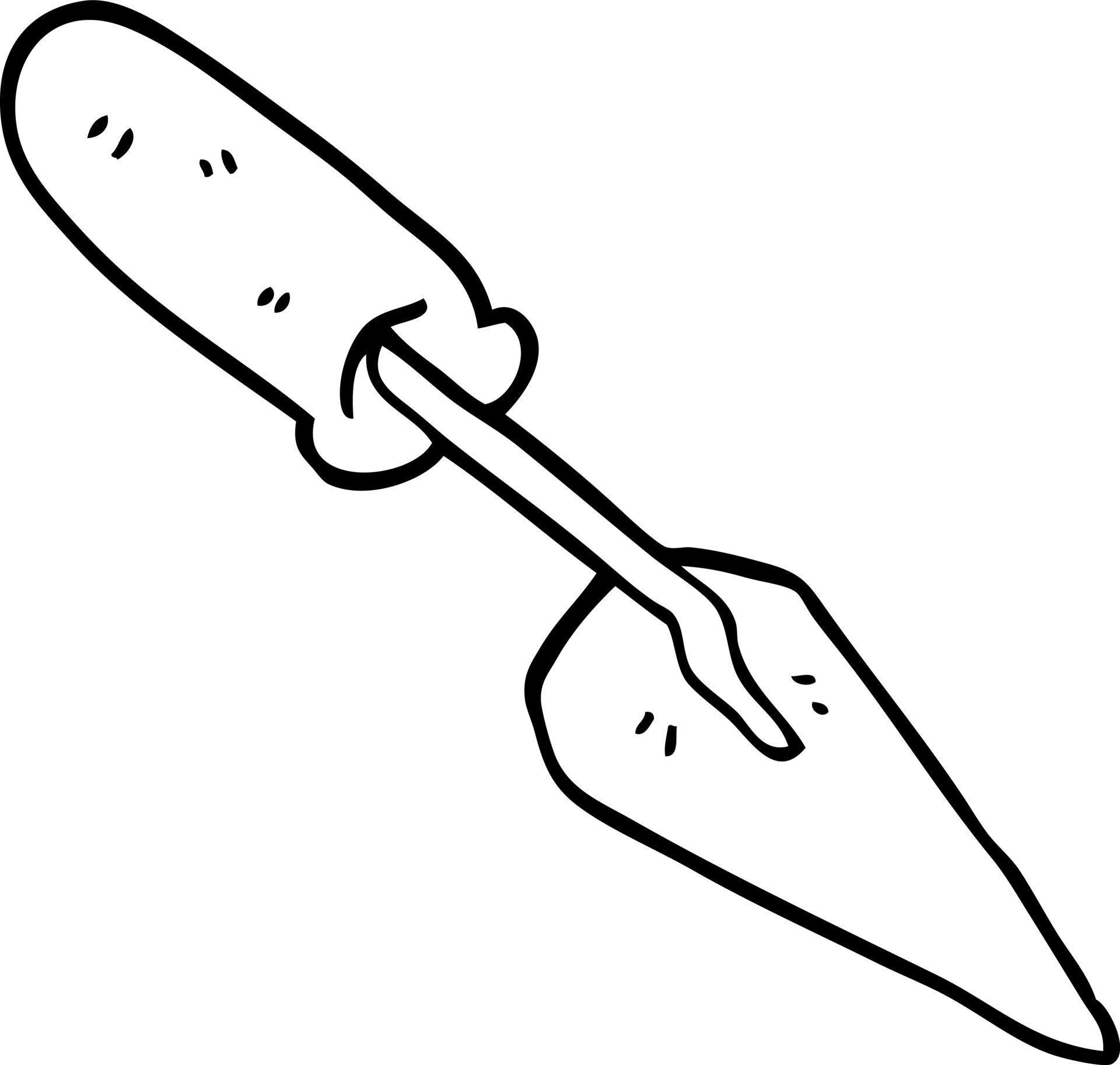 line drawing cartoon trowel 12128112 Vector Art at Vecteezy