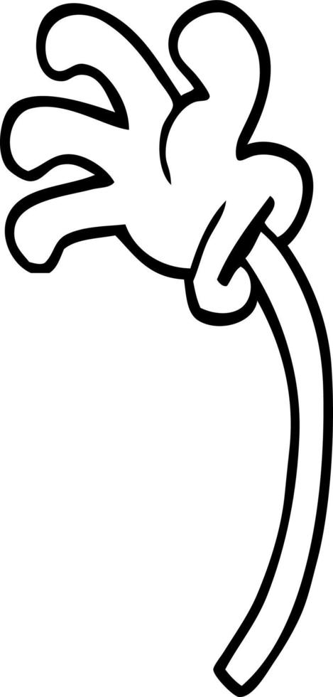 line drawing cartoon hand gestures vector