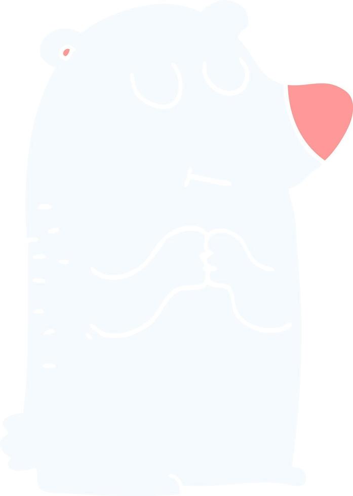 cartoon doodle polar bear vector