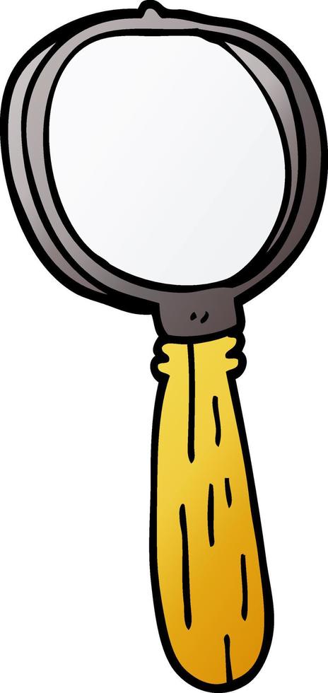 cartoon doodle magnifying glass vector