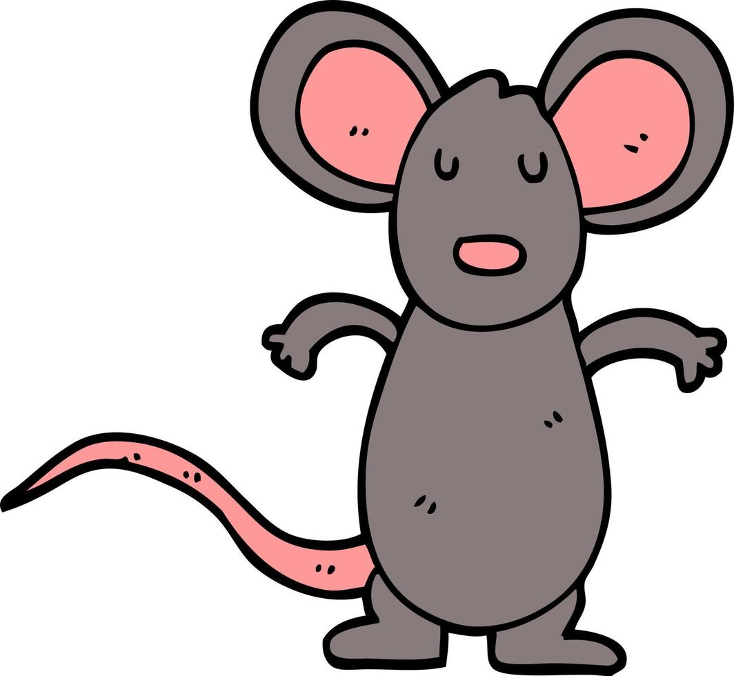 cartoon doodle mouse rat vector