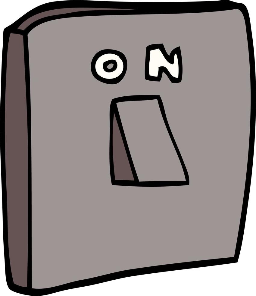 cartoon doodle on switch vector